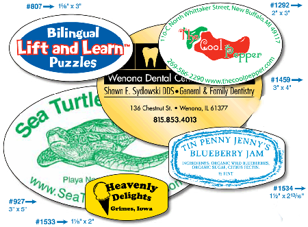 Oval-Shaped Labels - Group One