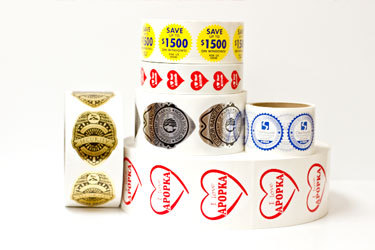 Oval Shaped Roll Labels