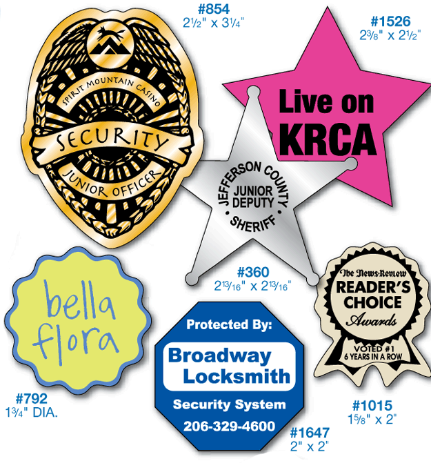 Specialty Shaped Labels - Group One