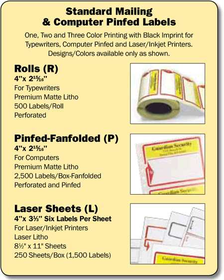 Standard Mailing Labels - Group Two